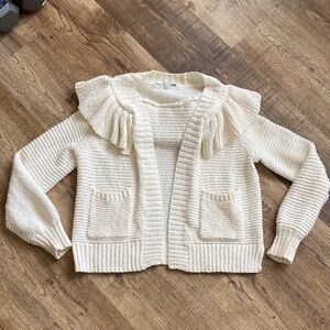 Madewell Ruffle Cardigan Sweater Womens XS
